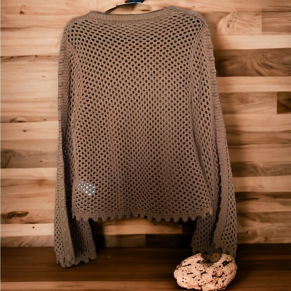 Another Love Marissa Crochet Mesh Sweater. Size M. - Picture 3 of 5